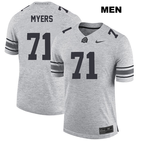 Ohio State Buckeyes Men's Josh Myers #71 Gray Authentic Nike College NCAA Stitched Football Jersey WK19Z04JH